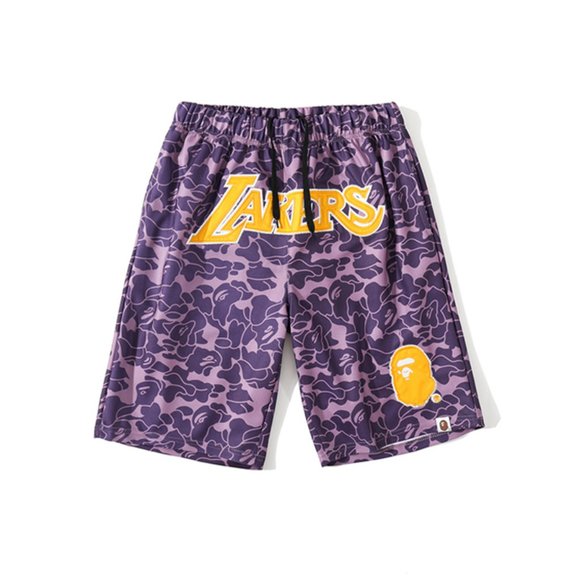 bape lakers shorts